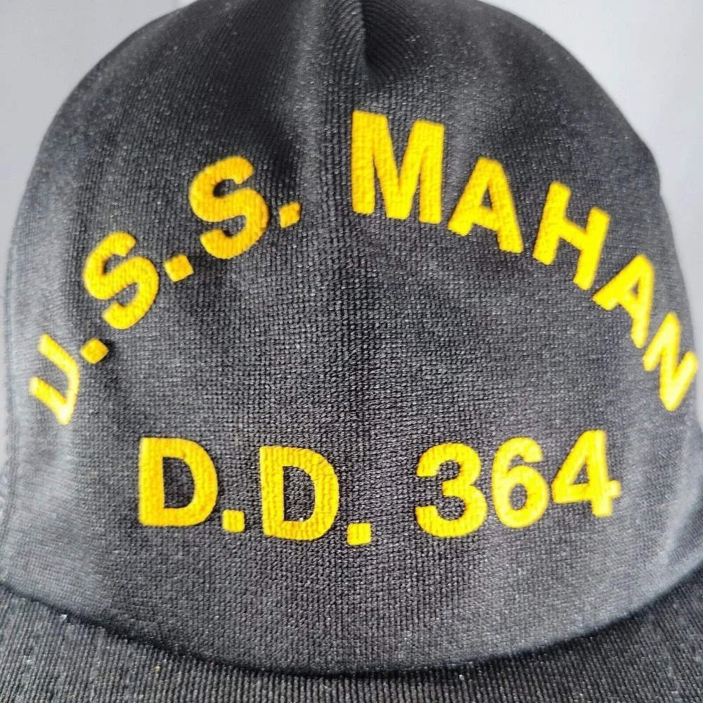 USS MAHAN DD-364‎ Cap Hat Vtg 70s United States Navy Farragut-Class Snapback